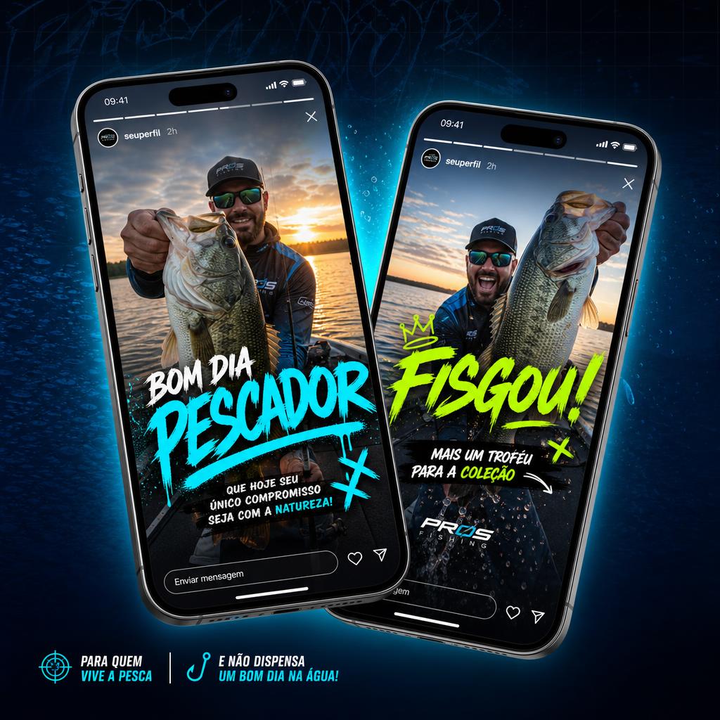 Pack de figurinhas de pesca